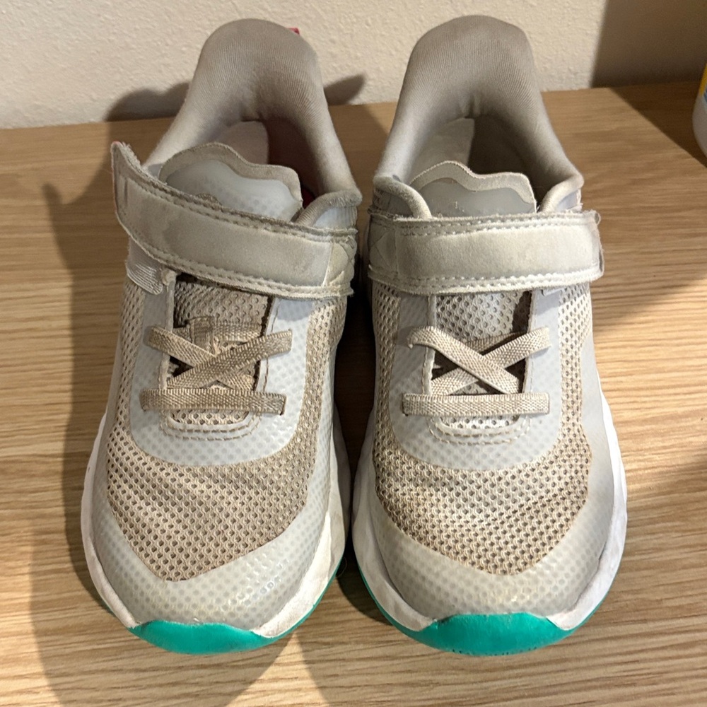 Kids' Gray and Teal Sneakers